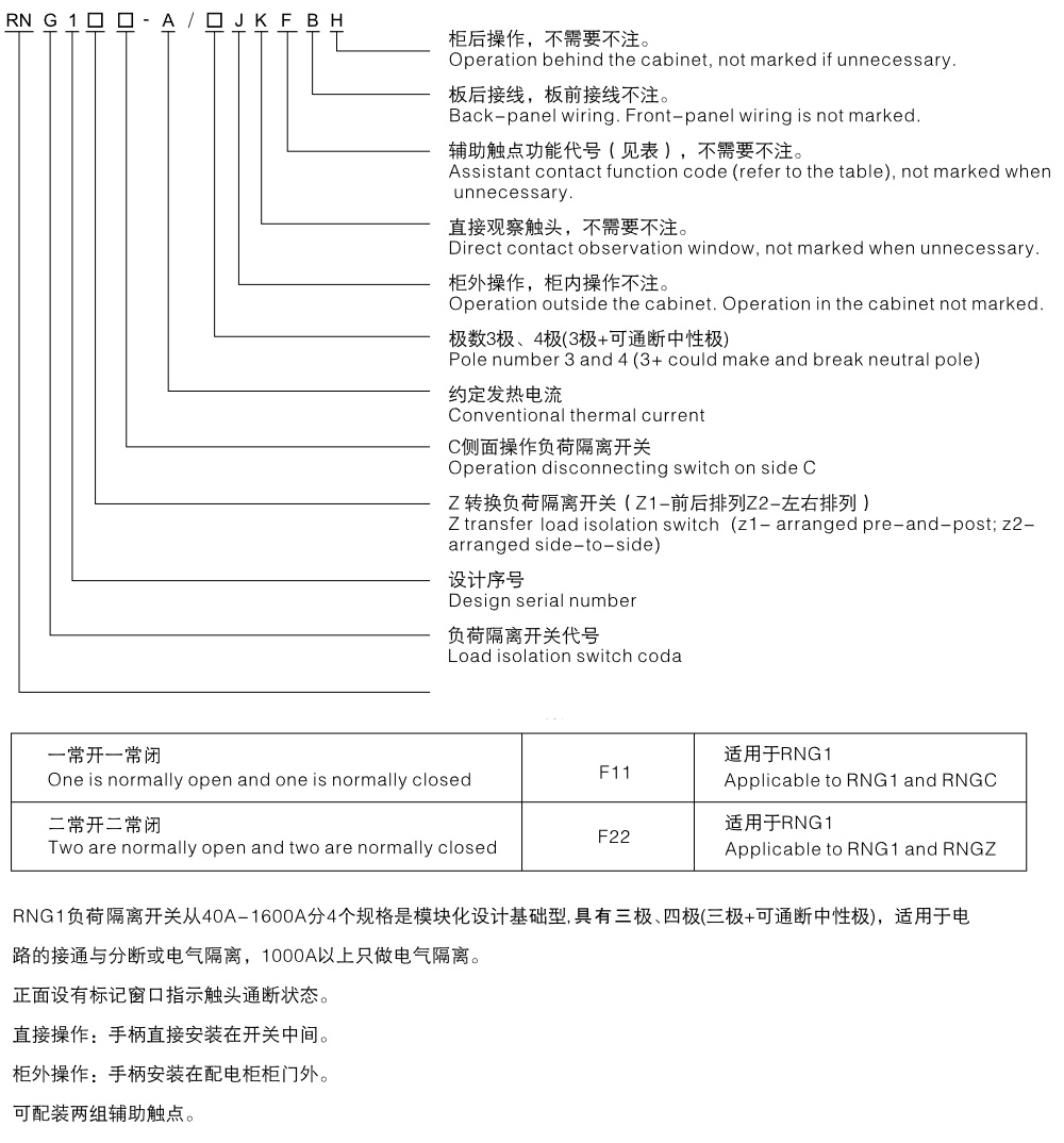 RNG1-250/4負(fù)荷隔離開關(guān)
