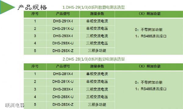 DHS-291X、DHS-293X、DHS-283X系列數(shù)顯電測(cè)表